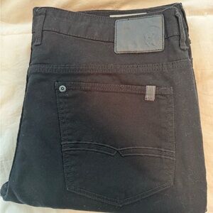 Buffalo David Bitton Black Slim Straight Jeans - “Sam-X” 36W x 32